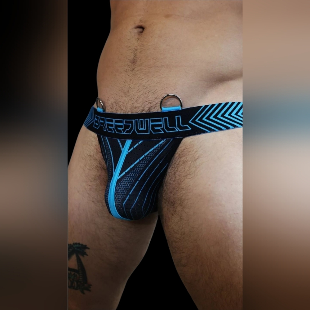 Breedwell Futura Jockstrap Aqua Blue NWT